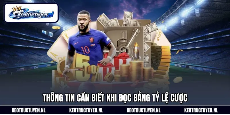Thông tin cần biết khi đọc bảng tỷ lệ cược